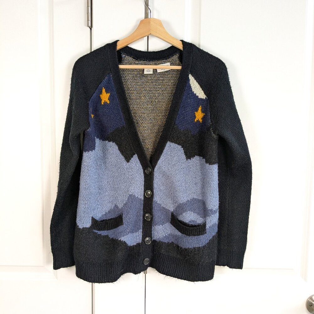 Pacsun LA Hearts Cardigan Deep V Button Front Oversized Southwestern Sweater